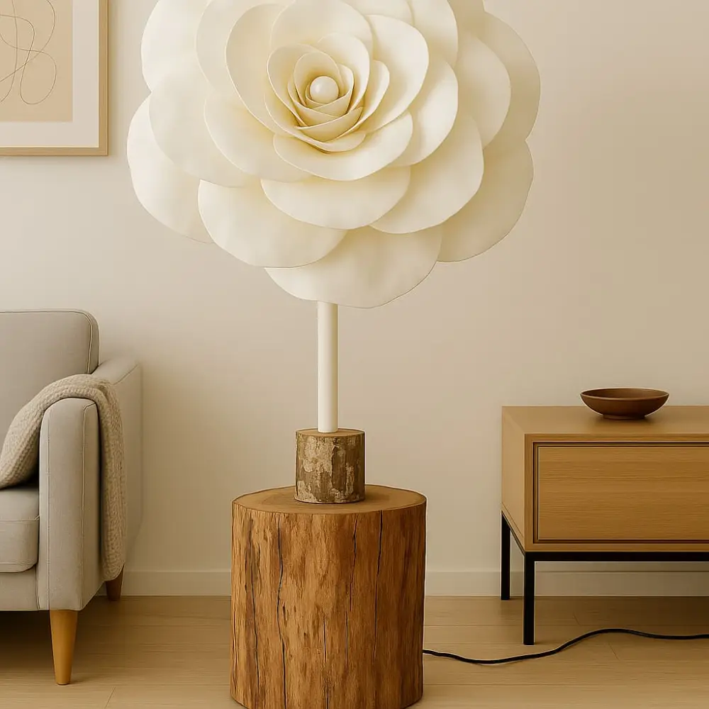 Création Lampe florale par Biondelli Design